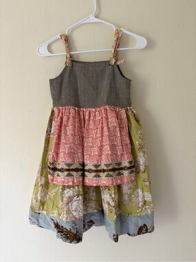 Matilda Jane Patchwork Sundress with Pink Apron Size 8 Country